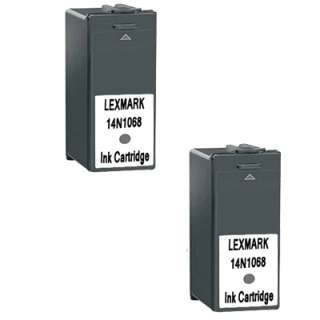   Black High Yield Ink Cartridge 2PK for Lexmark 100XL 14N1068