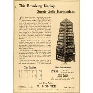  1921 Ad M. Hohner Harmonicas Revolving Display Piece 