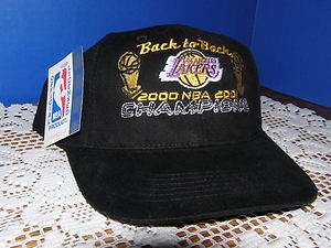 Los Angeles LAKERS Hat Cap ~Back to Back NBA Champions ~ 2000~ 2001 