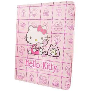   Hello Kitty graphic iPad 2 syn leather case Cell Phones & Accessories