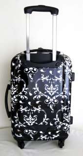 3Piece Luggage Set Hard Rolling 4 Wheels Spinner Floral  