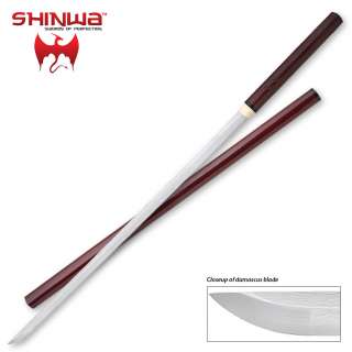 NEW 40.25 Shinwa Maroon Nodachi Japanese Sword Katana  