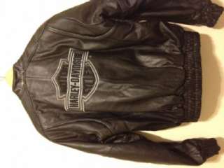Authentic Harley Davidson Genuine Heavy Leather Jacket   Mens Small 