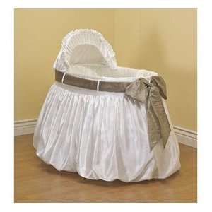 Gift for You Bassinet Liner/Skirt and Hood   w/ Green Sash   Size 16 