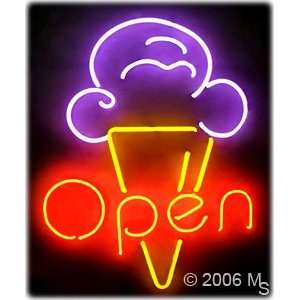 Neon Sign   Open (Ice Cream Cone)   Extra Large 24 x 31