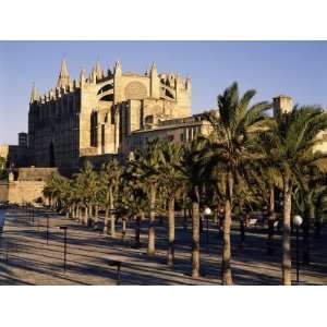 The Christian Cathedral, with Palm Trees in the Foreground, Palma 