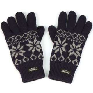 Mens Winter Snowflake Thinsulate 40gram Lined 3M Knit Snow Ski Gloves 