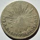 1841 Mexico 2 Reales GUANAJUATO Go PJ Silver Coin