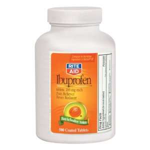  Rite Aid Ibuprofen, 200mg, Coated Tablets Health 