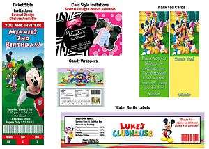  Mouse Clubhouse Minnie Birthday Party Ticket Invitations Supplies 