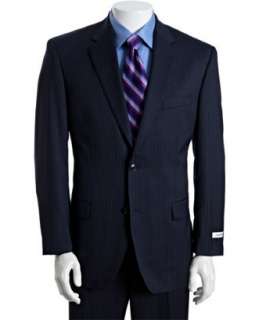 Calvin Klein White Label  navy double striped wool 2 button suit with 