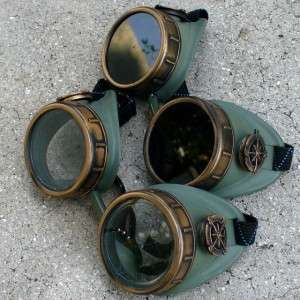   Goggles Glasses lens Victorian biker pirate Aviator motorcycle compass
