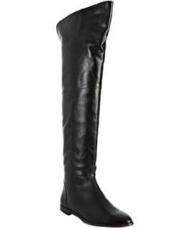 Candela black leather New Pirate over the knee flat boots   
