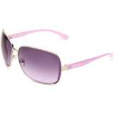   Combo Oversized Sunglasses,Silver Frame,Purple Gradient Lens,One Size