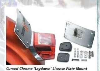 CURVED LAYDOWN LICENSE PLATE MOUNT FITS HARLEY 75 +  