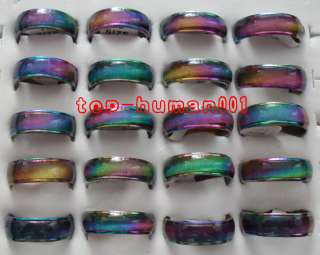 Top Quality Lots 36pcs stainless steel colorful rings   