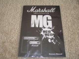 MARSHALL AMP MG MG10 MG15 OWNERS MANUAL  