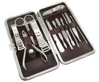 12 in 1 Stainless Steel Earpick Nail Clippers Manicure Pedicure Set 