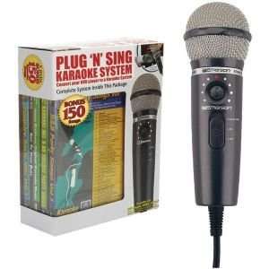   PLUG N PLAY KARAOKE MICROPHONE SYSTEM WITH 150 SONG DVD Electronics