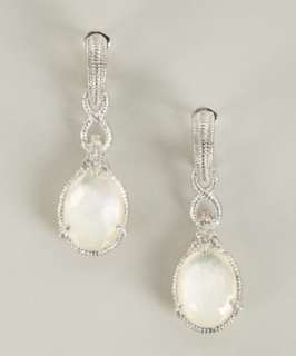 style #317989002 white glacier stone and white sapphire drop earrings