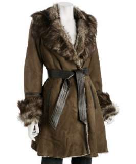 Jekel shadow lambskin shearling Ash belted jacket   up to 70 