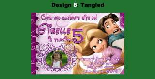 Tangled Rapunzel Custom Birthday Party Invitations  