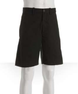 Joseph Abboud black cotton flat front shorts  