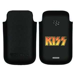  KISS Logo on BlackBerry Leather Pocket Case Electronics