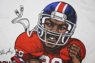 Vintage Broncos Bobby Humphrey T Shirt Caricature NFL  