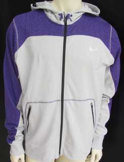 NWT Nike Authentic Kobe Bryant Men Basketball Hoodie Gray/Purple L 