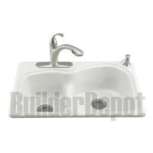 Kohler K 5839 2 0 Woodfield Smart Divide Self Rimming Kitchen Sink 