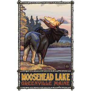  17 Poster Moosehead Lake Moose by Paul A. Lanquist