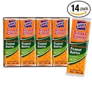 Lance Toast Chee Reduced Fat Peanut Butter Crackers, 8 individual 