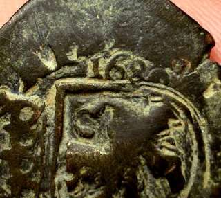 OLD SPANISH COIN 1680 PIRATE TREASURE 2 MARAVEDIS COB  