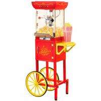 Nostalgia Red 48 Old Fashioned Movie Time Popcorn Cart  