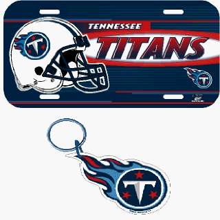  Tennessee Titans License Plate & Key Ring Auto Set Sports 
