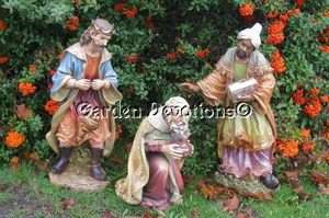 27 3 KINGS Color Outdoor Statue BEST NATIVITY YET NIB  