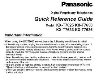 Panasonic KX T7633 B Digital Hybrid IP PBX Tel 4 TDA50  