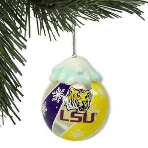  STATE LSU FIGHTIN TIGERS Light Up Holiday Ball CHRISTMAS ORNAMENT 