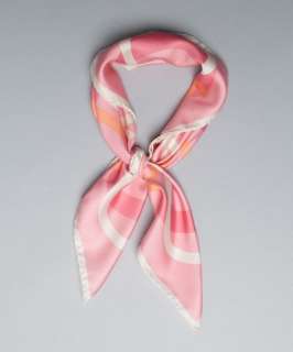Salvatore Ferragamo pink gancio print silk scarf