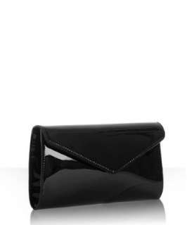 Yves Saint Laurent black patent leather Y Mail clutch   up 