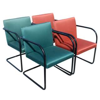 12) Thonet Mies Van Der Rohe Brno Tubular Side Chairs  