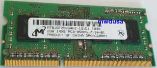 2GB DDR3 PC3 8500s 1Rx8 8 chips mini netbook memory  