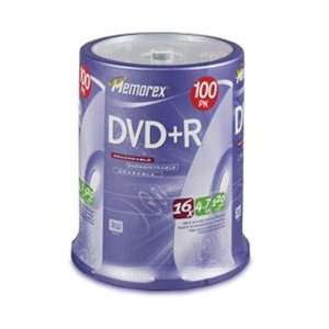  Memorex (32025621) 16X DVD+R Media 100 Pack in Cake Box 