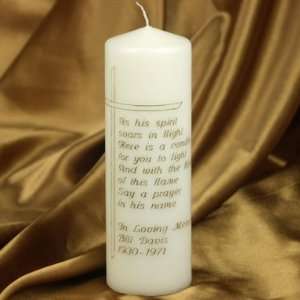  Traditional Cross Memorial Candle 20 Verses