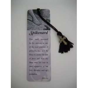  Spikenard Bookmark with Tassel and Metal Cross & Scripture 