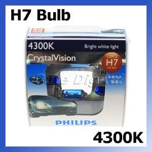 PHILIPS Crystal Vision 4300k white headlight bulb H7  