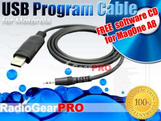   Program Cable with software CD for Motorola MagOne A8 Mag One radio