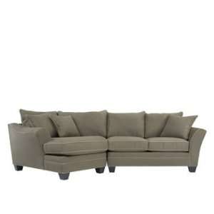    Foresthill Green Microfiber 2pc Sectional Sofa