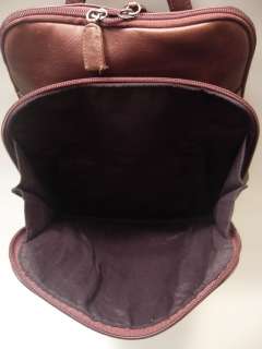 Tignanello Brown Leather Backpack Purse Shoulders Bag Hand Bag 